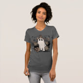 Boo Magic Vibes Boho Floral Geist T-Shirt (Vorne ganz)