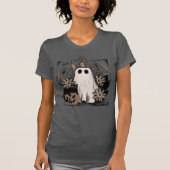 Boo Magic Vibes Boho Floral Geist T-Shirt (Vorderseite)
