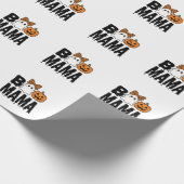 Boo Mama Halloween-Geist-Kürbis-Bogen-Design Geschenkpapier (Ecke)