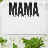 Boo Mama Halloween-Geist-Kürbis-Bogen-Design Geschirrtuch (Gefaltet)
