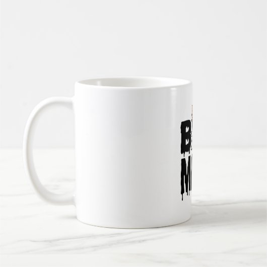 Boo Mama Halloween-Geist-Kürbis-Bogen-Design Kaffeetasse (Links)