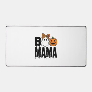 Boo Mama Halloween-Geist-Kürbis-Bogen-Design Schreibtischunterlage