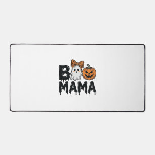 Boo Mama Halloween-Geist-Kürbis-Mama-Shirt-Design_ Schreibtischunterlage