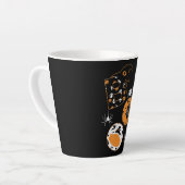 Boo Mask Spider Hexenkürbis Muster Milchtasse (Linke Ecke)