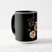 Boo Mask Spider Hexenkürbis Muster Tasse (Vorderseite Links)