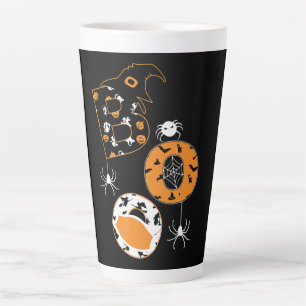 Boo-Maske-Spinnen-Hexen-Kürbismuster Milchtasse