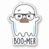 Boo-mer Funny Funny Middle Aged Ghost Pun Aufkleber (Vorderseite)