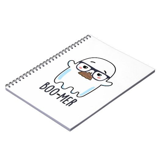 Boo-mer Funny Funny Middle Aged Ghost Pun Notizblock (Linke Seite)