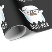 Boo mer Funny Middle Aged Ghost Pun Dark BG Geschenkpapier (Rolleneckpunkt)