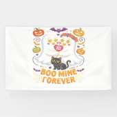 Boo Mine Forever Niedlich Ghosts Black Cat Liebe H Banner (Horizontal)