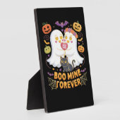 Boo Mine Forever Niedlich Ghosts Black Cat Liebe H Fotoplatte (Seite)