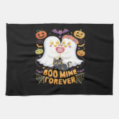 Boo Mine Forever Niedlich Ghosts Black Cat Liebe H Geschirrtuch (Horizontal)