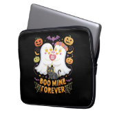 Boo Mine Forever Niedlich Ghosts Black Cat Liebe H Laptopschutzhülle (Vorderseite Links)