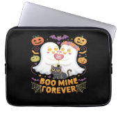 Boo Mine Forever Niedlich Ghosts Black Cat Liebe H Laptopschutzhülle (Vorderseite)