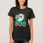Boo missbilligt Grumpy Halloween Ghost-Design T-Shirt (Vorderseite)