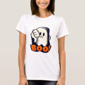 Boo missbilligt Grumpy Halloween Ghost-Design T-Shirt (Vorderseite)