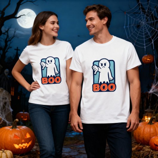 Boo missbilligt Grumpy Halloween Ghost-Design T-Shirt