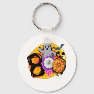 Boo mit Geist und Pumpkin Schlüsselanhänger