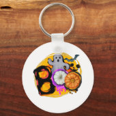 Boo mit Geist und Pumpkin Schlüsselanhänger (Vorderseite)
