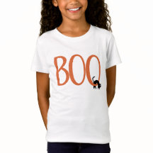 Boo mit schwarzem Halloween-Katze-Design