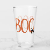 Boo mit schwarzer Katze Glas (Rückseite)