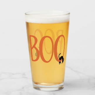 Boo mit schwarzer Katze Glas