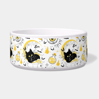 Boo mit schwarzer Katze Napf