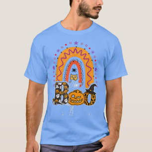 Boo mit Spinnen und Rotzhut Halloween Rainbow 2 T-Shirt