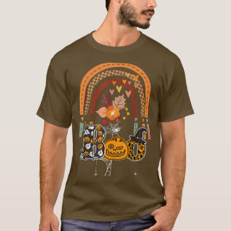 Boo mit Spinnen und Rotzhut Halloween Rainbow 2 T-Shirt