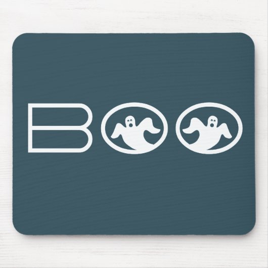 Boo Mousepad, Blau und Weiß Mousepad (Vorne)