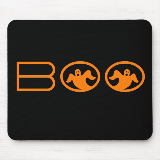 Boo Mousepad, Schwarz und Orange Mousepad (Vorne)