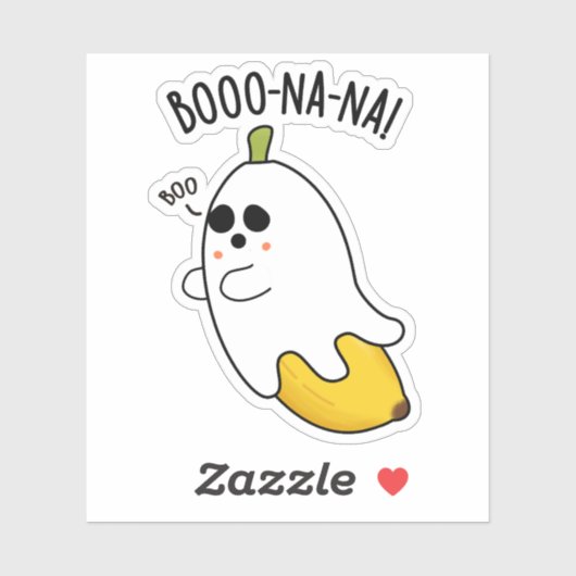 Boo-nana Funny Ghost Banana Pun Aufkleber (Blatt)