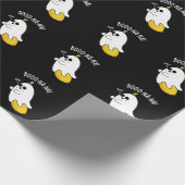 Boo-nana Funny Ghost Banana Pun Dark BG Geschenkpapier (Ecke)