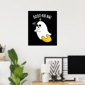 Boo-nana Funny Ghost Banana Pun Dark BG Poster (Heimbüro)