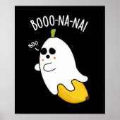 Boo-nana Funny Ghost Banana Pun Dark BG Poster (Vorne)