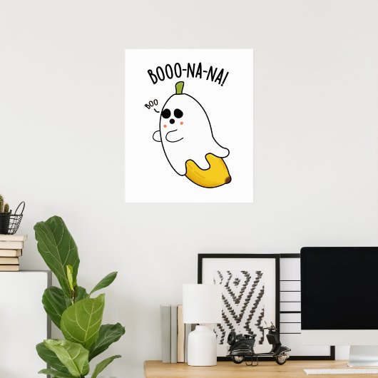 Boo-nana Funny Ghost Banana Pun Poster (Heimbüro)