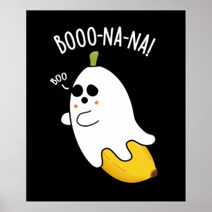 Boo-nana Lustiger Geist-Banane Wortspiel Dunkler H Poster