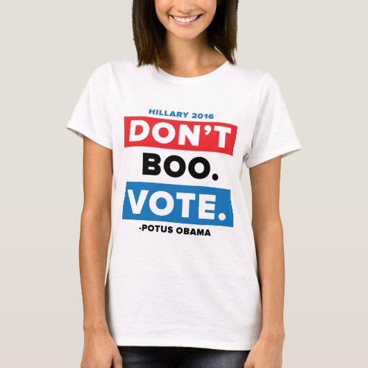 Boo nicht. Abstimmung T-Shirt (Vorderseite)