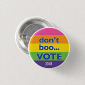 Boo nicht… ABSTIMMUNGS-Knopf Button (Vorne & Hinten)