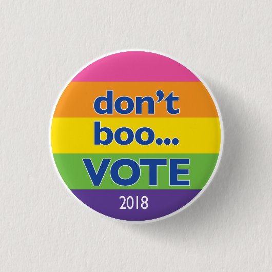 Boo nicht… ABSTIMMUNGS-Knopf Button (Vorderseite)