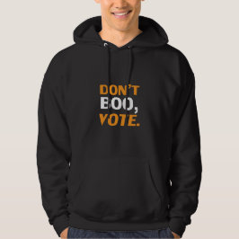 "Boo nicht, vote" schwarz-orange weißes Halloween Hoodie