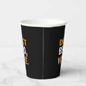 "Boo nicht, vote" schwarz-orange weißes Halloween Pappbecher (Rechts)