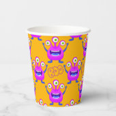 Boo Niedlich Funny Spooky Monster Pappbecher (Rückseite)