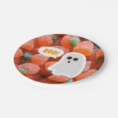 BOO! Niedlich Ghost Halloween Pappteller (Schrägansicht)