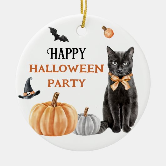 Boo Niedlich Ghost Halloween-Party Keramik Ornament (Vorne)