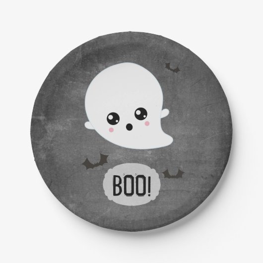 Boo Niedlich Ghost Halloween-Party Pappteller (Vorderseite)