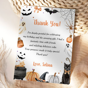 Boo Niedlich Ghost Halloween-Party Pumpkin Dankeskarte