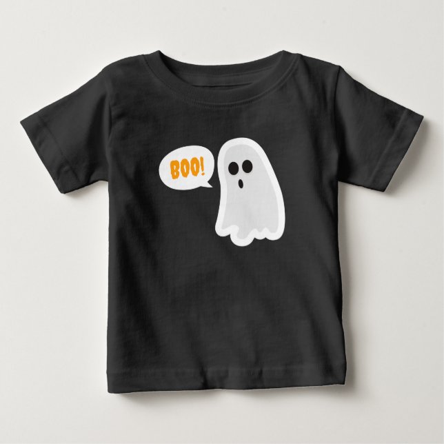 BOO! Niedlich Ghost Halloween T - Shirt (Vorderseite)