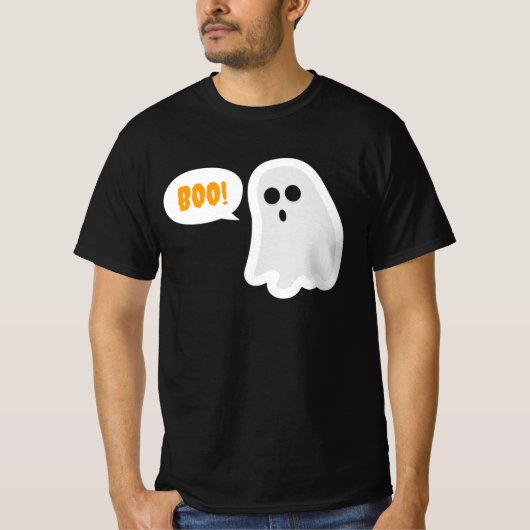 BOO! Niedlich Ghost Halloween T - Shirt (Vorderseite)