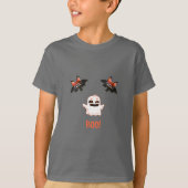 BOO! Niedlich Ghost Kids Halloween T-Shirt (Vorderseite)